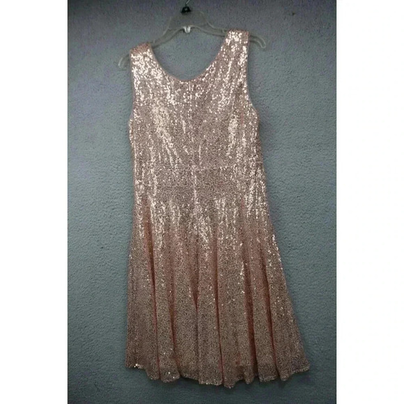 Grace Karin Sleeveless Allover Sequins V-Neck Dress-Size Large-Lined - Picture 7 of 8
